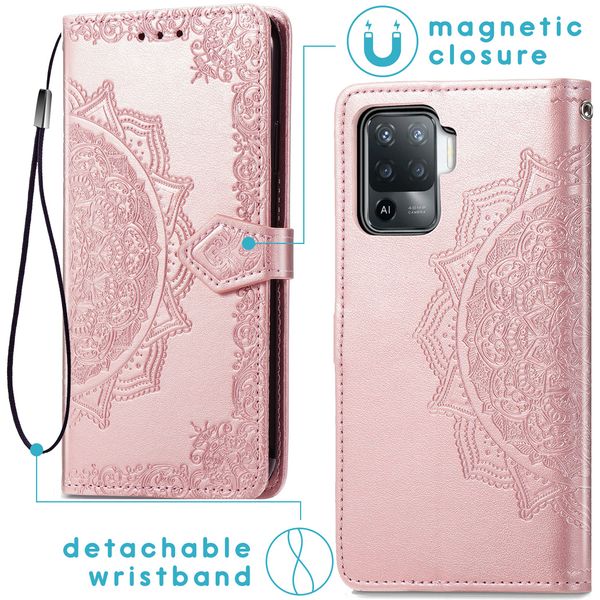 imoshion Mandala Klapphülle Oppo A94 (5G) - Rosé gold