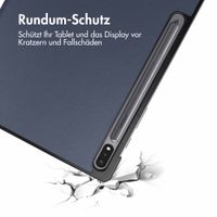 imoshion Trifold Klapphülle Samsung Galaxy Tab S8 Plus / S7 Plus / S7 FE 5G - Dunkelblau