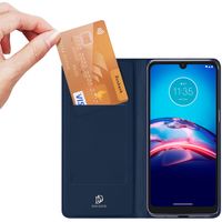 Dux Ducis Slim TPU Klapphülle für Motorola Moto E6s - Dunkelblau