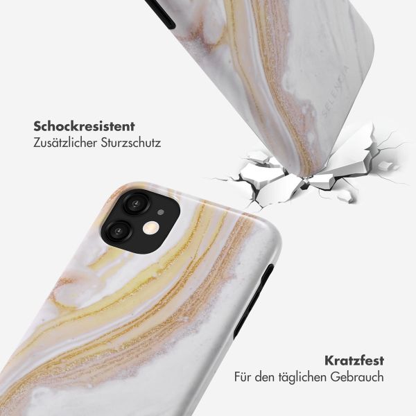 Selencia Vivid Back Cover Apple iPhone 11 - Chic Marble Gold