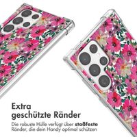 imoshion Design Hülle mit Band Samsung Galaxy S22 Ultra - Flower Water
