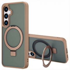 Accezz Ring Stand Backcover mit MagSafe Samsung Galaxy S24 Plus - Braun