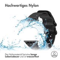 imoshion Nylonarmband für das Apple Watch Series 1-10 / SE / Ultra (2) - 42/44/45/46/49 mm - Schwarz