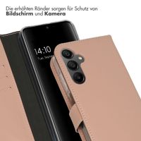 Selencia Echtleder Klapphülle für das Samsung Galaxy A15 (5G/4G) - Dusty Pink