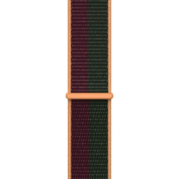 Apple Sport Loop Armband für das  Apple Watch Series 1 t/m 9 / SE (38/40/41 mm) | Series 10 / 11 (42 mm) - Dark Cherry/Forest Green
