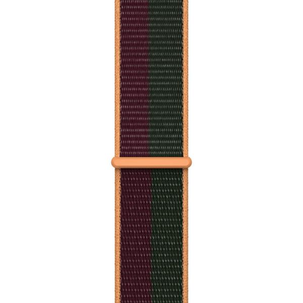 Apple Sport Loop Band für die Apple Watch Series 1 bis 9 / SE (38/40/41 mm) | Series 10 (42 mm) - Dark Cherry/Forest Green