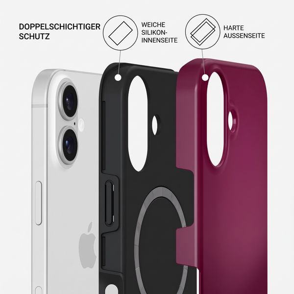 Burga Tough Back Cover MagSafe Apple iPhone 16 - Dark Cherry