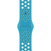 Apple Nike Sport Armband für das  Apple Watch Series 1 t/m 9 / SE (38/40/41 mm) | Series 10 / 11 (42 mm) - Chlorine Blue/Green Glow