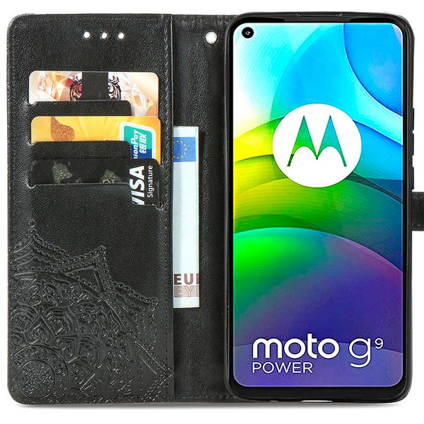 imoshion Mandala Klapphülle Motorola Moto G9 Power - Schwarz