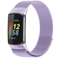 imoshion Mailändische Magnetarmband für das Fitbit Charge 5 / Charge 6 - Größe S - Violett