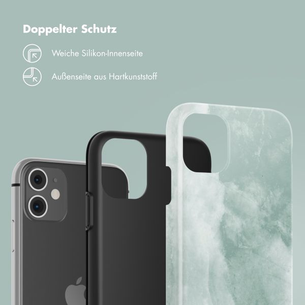 Selencia Vivid Back Cover Apple iPhone 11 - Marble Grayed Jade