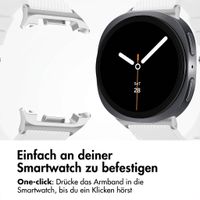 imoshion Flexibles Silikonarmband für Samsung Galaxy Watch 9 (40/44mm) / Watch 8 (40/44mm) / Classic (46mm) - Weiß