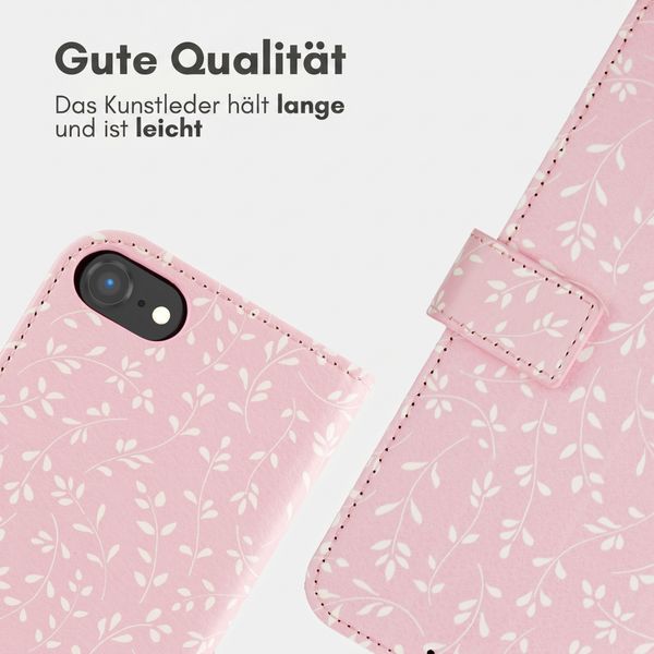 imoshion Design Klapphülle Apple iPhone SE (2022 / 2020) / 8 / 7 / 6(s) - Pink Bazaar Flowers