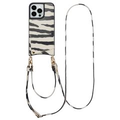 Selencia Nova HandyHülle mit Kordel und Kartenhalter Apple iPhone 13 Pro - Zazzy Zebra