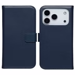 Selencia Echtleder Klapphülle Apple iPhone 17 Pro - Blue