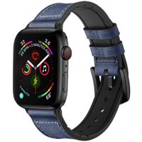 imoshion Echtes Lederband für die Apple Watch Series 1 bis 10 / SE / Ultra (2) (44/45/46/49 mm) - Blau