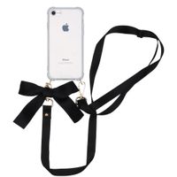 imoshion Backcover mit Band - Satin Schwarz iPhone SE (2022 / 2020) / 8 / 7