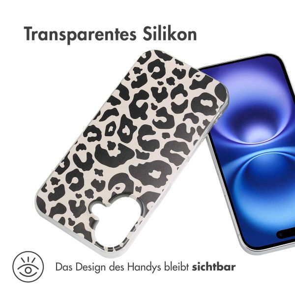 imoshion Design Hülle Apple iPhone 16 - Leopard Transparent