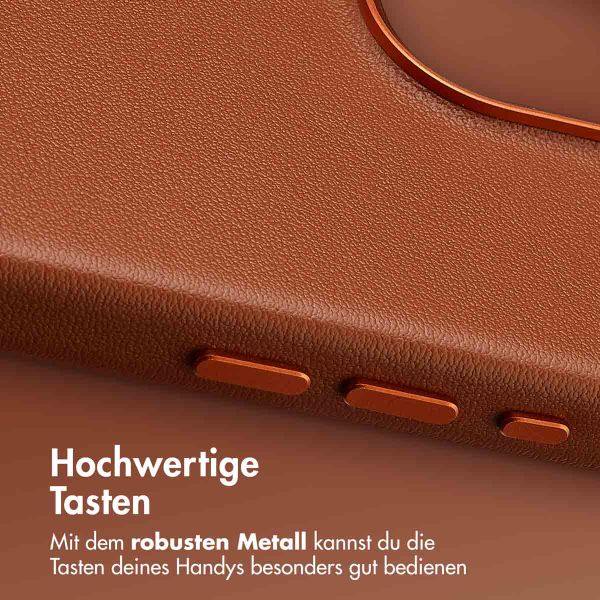 Accezz MagSafe Leather Backcover für das Apple iPhone 16 Pro Max - Sienna Brown