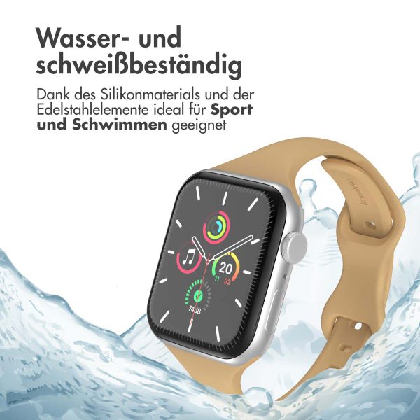 imoshion Slim Silikonarmband für die Apple Watch Series 1-9 / SE (38/40/41 mm) | Series 10 (42 mm) - Nussbaum