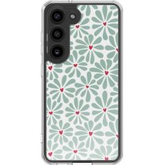 imoshion Design Hülle Samsung Galaxy S23 - Bloom Love Sage Green