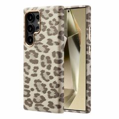 Selencia Sabi Backcover Leopardenmuster mit MagSafe Samsung Galaxy S24 Ultra - Soft Ivory