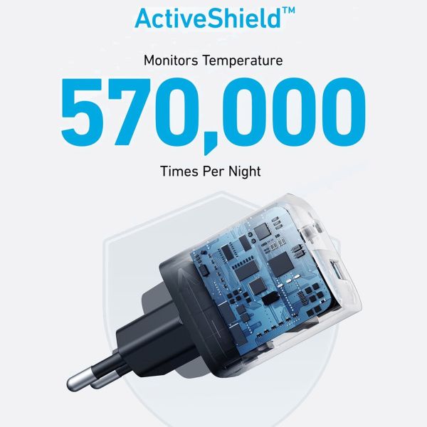 Anker Wandladegerät 323 | 33 Watt Schnellladegerät - USB-A + USB-C - Schwarz