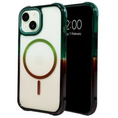 Selencia Gradient MagSafe Back Cover Apple iPhone 15 - Grün / Braun