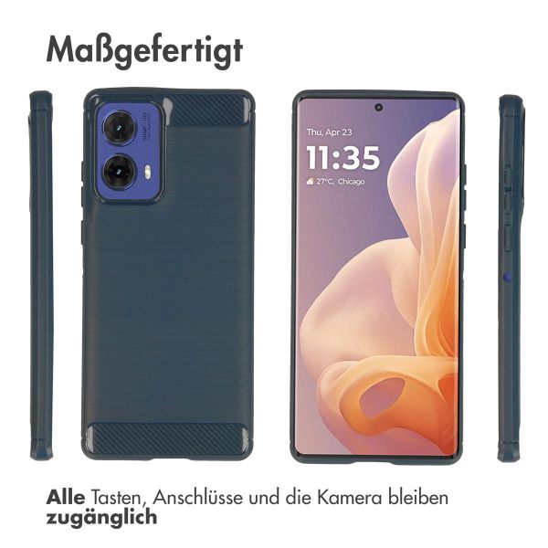 imoshion Brushed Back Cover Motorola Moto G85 - Dunkelblau