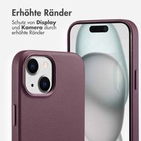 Accezz MagSafe Leather Backcover für das iPhone 15 - Heath Purple