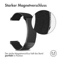imoshion Magnetisches Milanaise Armband -   Universelle 20 mm Anschluss - Größe S - Schwarz