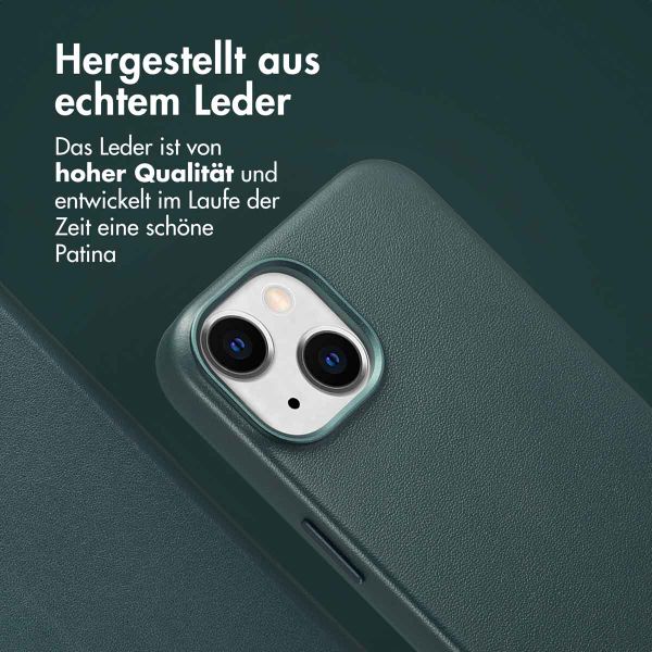 Accezz 2-in-1 Klapphülle aus Leder mit MagSafe Apple iPhone 14 - Cedar Green