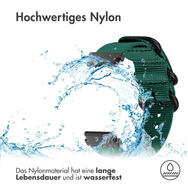 imoshion Nylon bandje für das Samsung Galaxy Watch 7 40/44 mm - Dunkelgrün