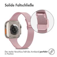 imoshion Mailändische Faltarmband für das Apple Watch Series 1-10 / SE / Ultra (2) - 42/44/45/46/49 mm - Rosa