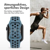 imoshion Sportarmband⁺ für die Apple Watch Series 1 bis 9 / SE (38/40/41 mm) | Series 10 (42 mm) - Größe M/L - Celestial Teal & Black