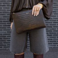 Selencia Croco Laptop Hülle 11 Zoll - Tablet / Laptop Sleeve - Choco Brown