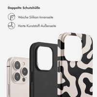 Selencia Vivid Tough Back Cover für das iPhone 14 Pro - Art Wave Black