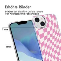 imoshion Design Hülle für das Apple iPhone 14 - Retro Pink Check