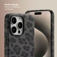 Selencia Sabi Backcover Leopardenmuster mit MagSafe Apple iPhone 15 Pro Max - Midnight Black