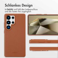 Accezz MagSafe Leather Backcover für das Samsung Galaxy S25 Ultra - Sienna Brown