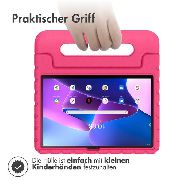 imoshion Schutzhülle mit Handgriff kindersicher für das Lenovo Tab M10 (3rd gen) - Rosa