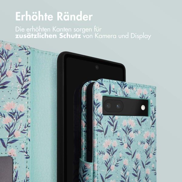 imoshion ﻿Design Klapphülle für das Google Pixel 6a - Blue Flowers