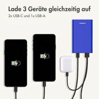 imoshion Ultra Series Aluminium Powerbank 20.000 mAh - Schnellladen bis 33W - Cobalt Blue