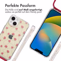 imoshion Design Hülle mit Band Apple iPhone 15 - Dusty Rose Connected Hearts