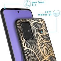 imoshion Design Hülle für das Samsung Galaxy A51 - Blätter / Schwarz