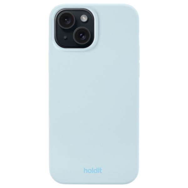 Holdit Silicone Case für das iPhone 15 - Mineral Blue