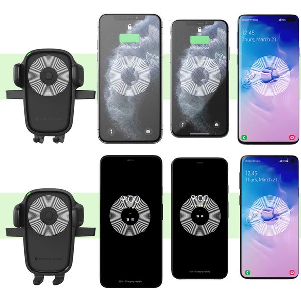 iOttie Easy One Touch Wireless Fast Charging – Handyhalterung für das Auto – Lüftungsgitter und CD-Player – schwarz