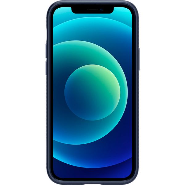 Spigen Liquid Air™ Backcover Apple iPhone 12 (Pro) - Dunkelblau