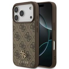 Guess 4G Metal Logo Back Cover MagSafe Apple iPhone 17 Pro - Braun