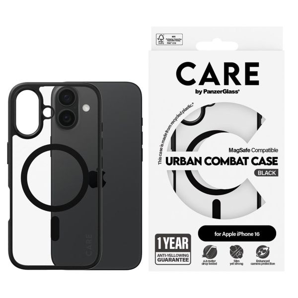 CARE by PanzerGlass Urban Combat Case MagSafe Apple iPhone 16 - Urban Combat Black